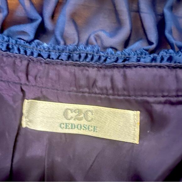 C2C CEDOSCE Navy Blue Formal Dress Maxi B3 - Picture 2 of 5